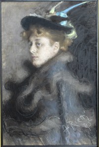Arturo Rietti, Ritratto di Livia Veneziani Svevo, 1895, collezione privata